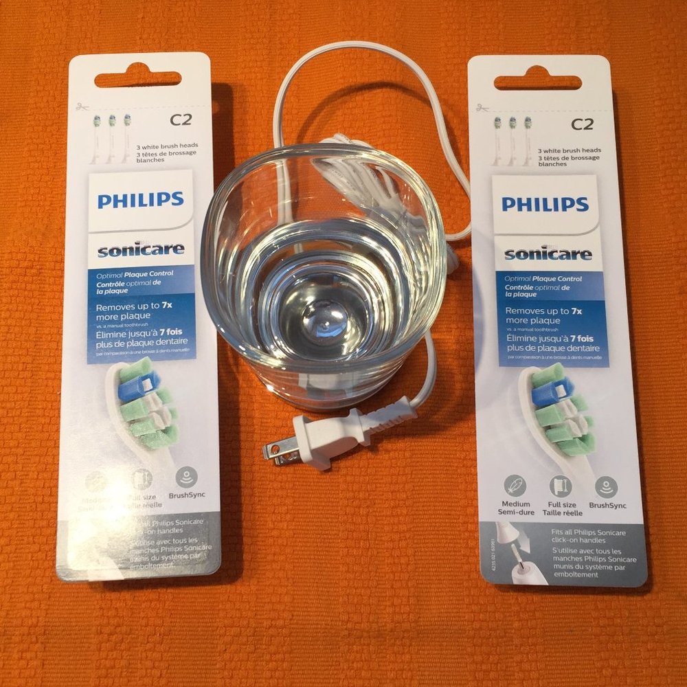 PHILIPS Sonicare Brush Head Replacements & Glass Charge